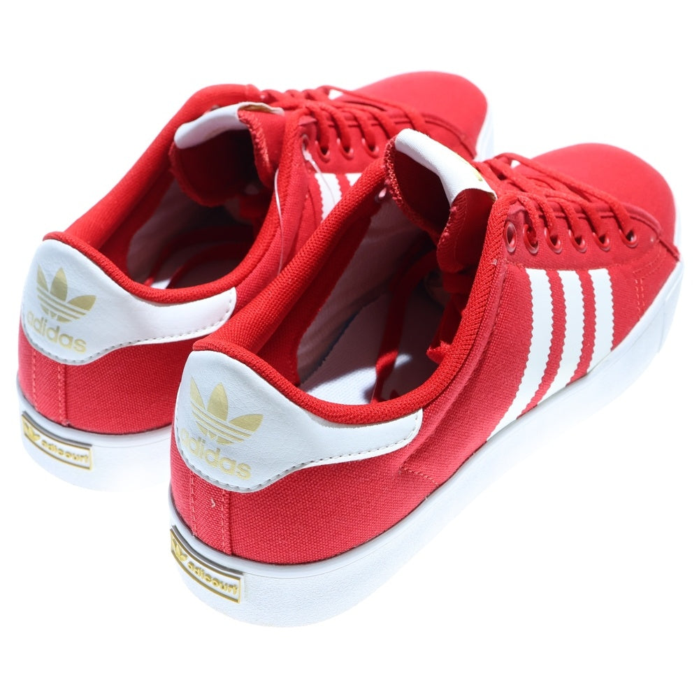 adidas(アディダス) ADICOURT アディコート キャンバスローカットスニーカー レッド/ホワイト US9/27cm FX0218