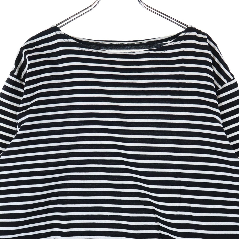 SOPHNET.(ソフネット) 16SS サイドリフレクター ボーダー柄 ラウンドネック長袖Tシャツ カットソー ブラック/ホワイト/イエロー SOPH-160002