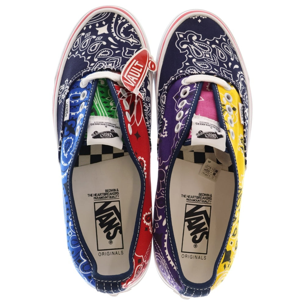 VANS(ヴァンズ) ×BEDWIN & THE HEARTBREAKERS AUTHENTIC ベドウィン アンド ザ ハートブレイカーズ オーセンティック バンダナ柄 総柄 ローカットスニーカー US10/28cm 721356