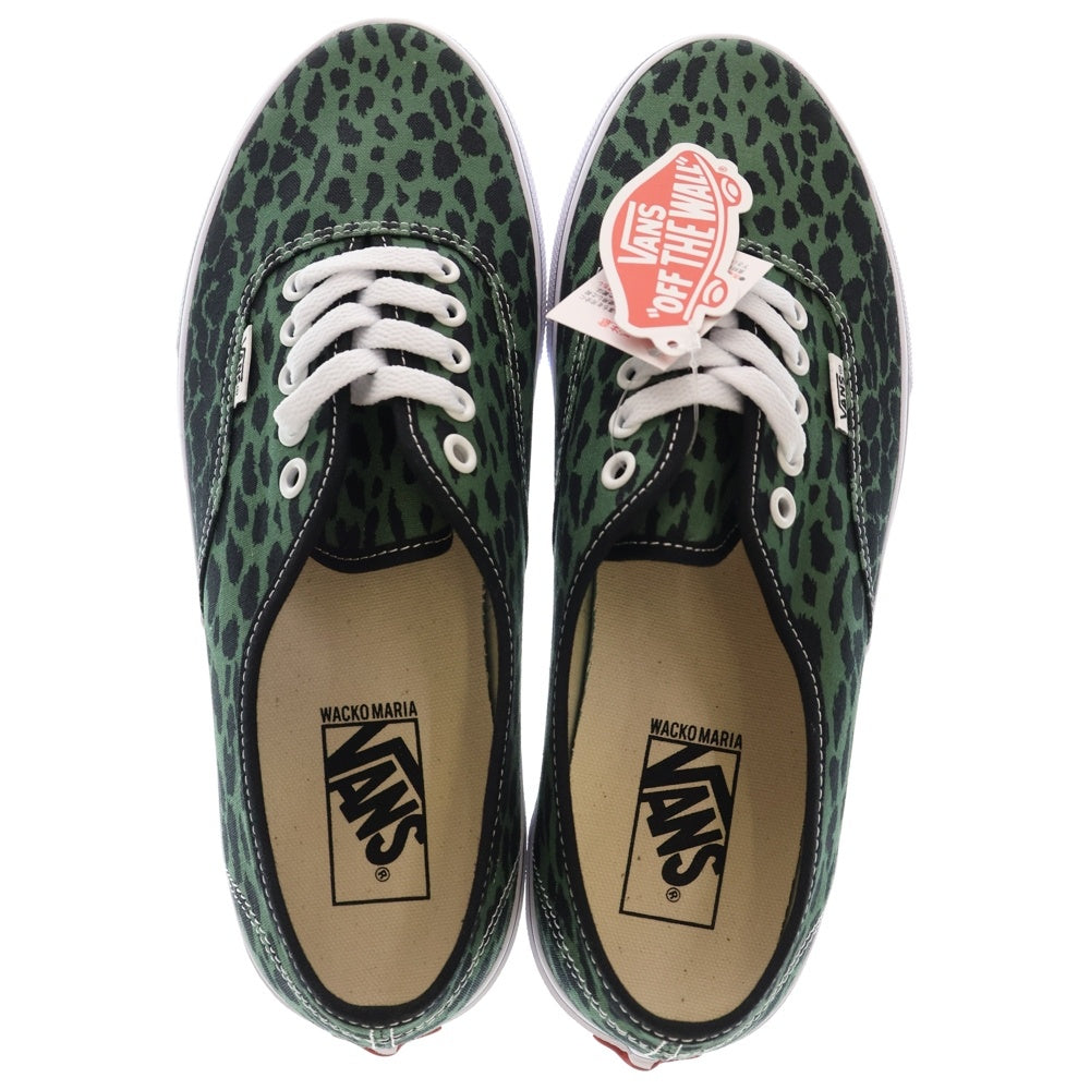 VANS(ヴァンズ) ×WACKO MARIA V44 AUTHENTIC - LEOPARD ワコマリア オーセンティック レオパード柄 ローカットスニーカー グリーン US9H/27.5cm VANS-WM-SH05