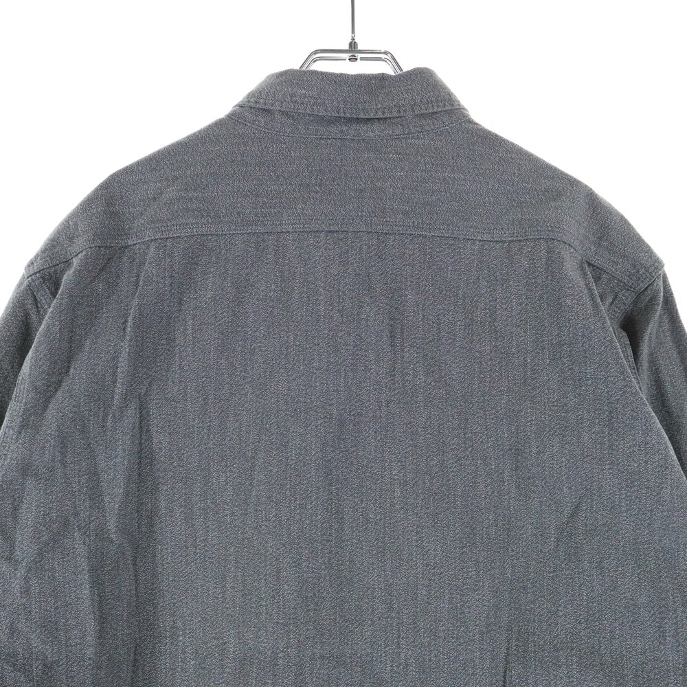 STANDARD CALIFORNIA(スタンダード カリフォルニア) 日本製 フロントロゴ ダブルフラップ コットン 長袖シャツ グレー