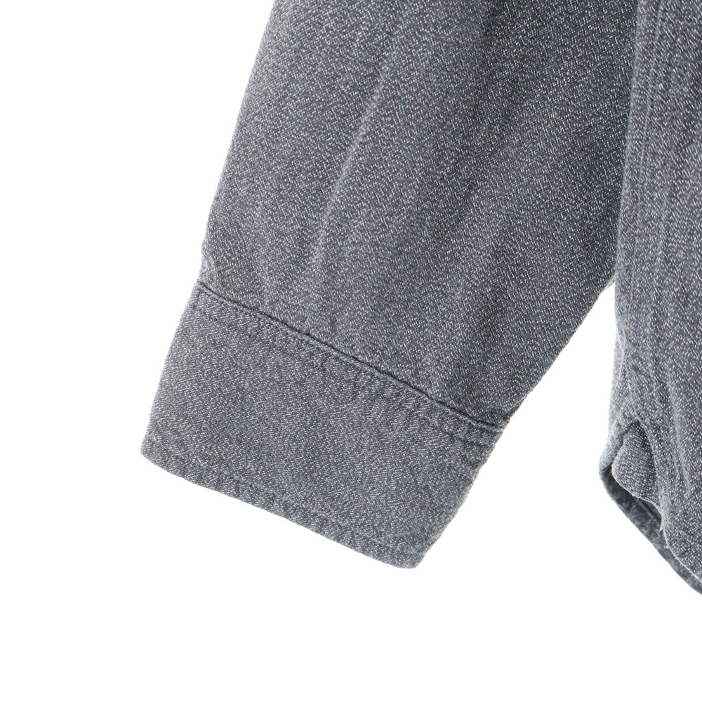 STANDARD CALIFORNIA(スタンダード カリフォルニア) 日本製 フロントロゴ ダブルフラップ コットン 長袖シャツ グレー