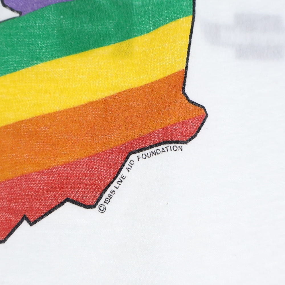 VINTAGE(ヴィンテージ) 80S VINTAGE 57 LIVE AID ライブエイド ヴィンテージ プリントTシャツ 半袖カットソー ホワイト