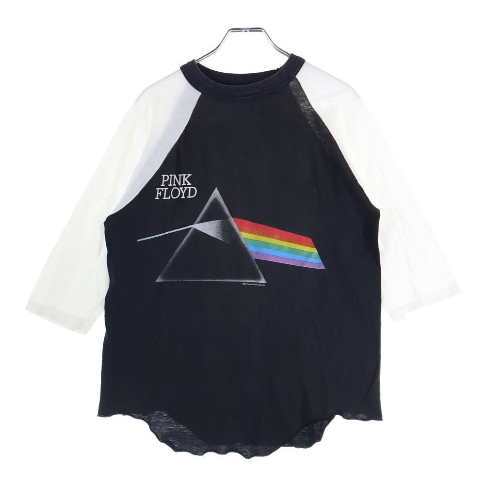 VINTAGE(ヴィンテージ) 80S VINTAGE PINK FLOYD ピンクフロイド ツアー ヴィンテージプリント ラグランTシャツ カットソー ブラック/ホワイト