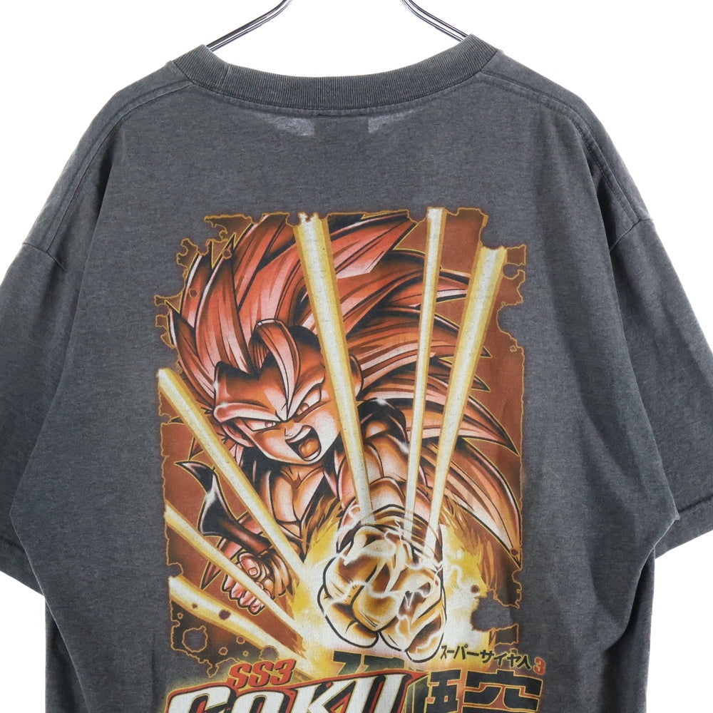 VINTAGE(ヴィンテージ) 00S DRAGON BALL GT GOKU ドラゴンボール 悟空 スーパーサイヤ人 3 バックプリントTシャツ 半袖カットソー ブラック