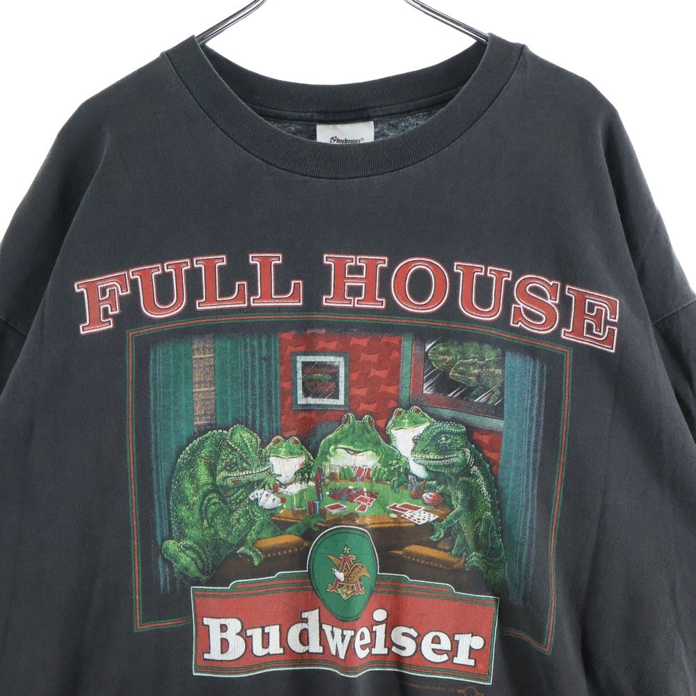 VINTAGE(ヴィンテージ) 90S VINTAGE Budweiser FULL HOUSE バドワイザー フルハウス フロッグ ヴィンテージ プリントTシャツ 半袖カットソー ブラック