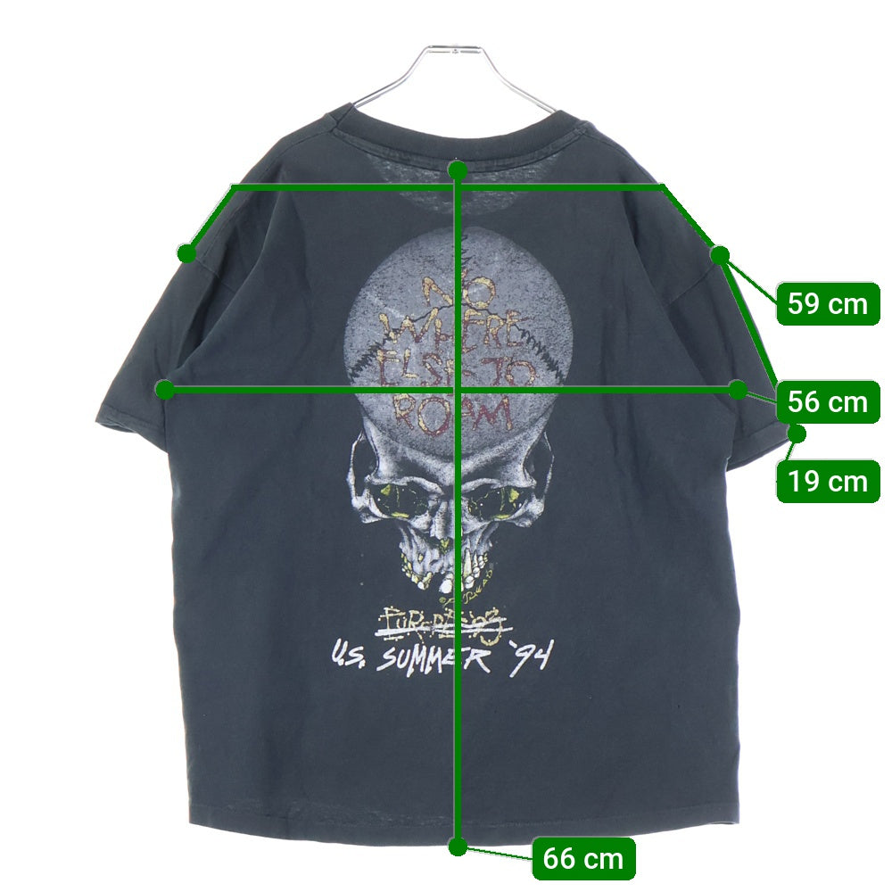 VINTAGE(ヴィンテージ) 90S VINTAGE METALLICA PUSHEAD NOWHERE ELSE TO ROAM 1994 US SUMMER TOUR メタリカ パスヘッド ヴィンテージプリントTシャツ 半袖カットソー ブラック