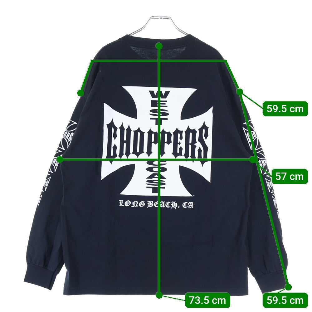 VINTAGE(ヴィンテージ) 00S VINTAGE WEST COAST CHOPPERS ウエストコースト チョッパーズ プリントTシャツ 長袖カットソー ブラック/ホワイト