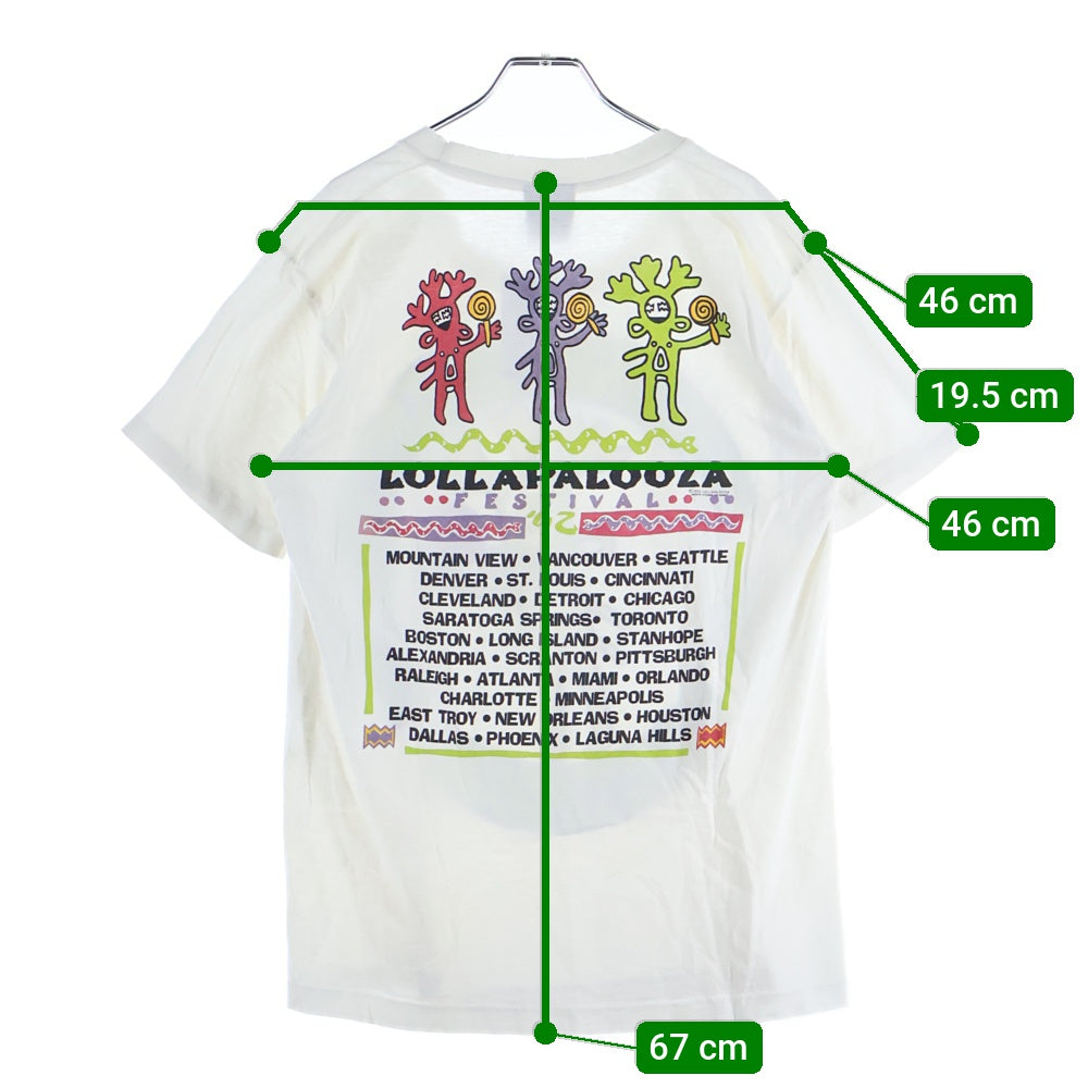 VINTAGE(ヴィンテージ) 90S VINTAGE LOLLAPALOOZA ロラパルーザ ヴィンテージプリントTシャツ 半袖カットソー ホワイト