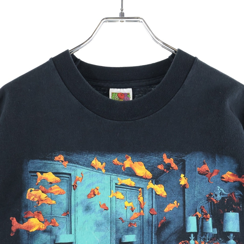 VINTAGE(ヴィンテージ) 90S VINTAGE SANDY SKOGLUND サンディスコグランド 金魚の復讐 アートプリントTシャツ 半袖カットソー ブラック