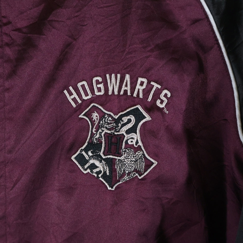 NO BRAND(ノーブランド) Harry Potter HOGWARTS ハリーポッター ホグワーツ サテンジャケット ブラック/パープル