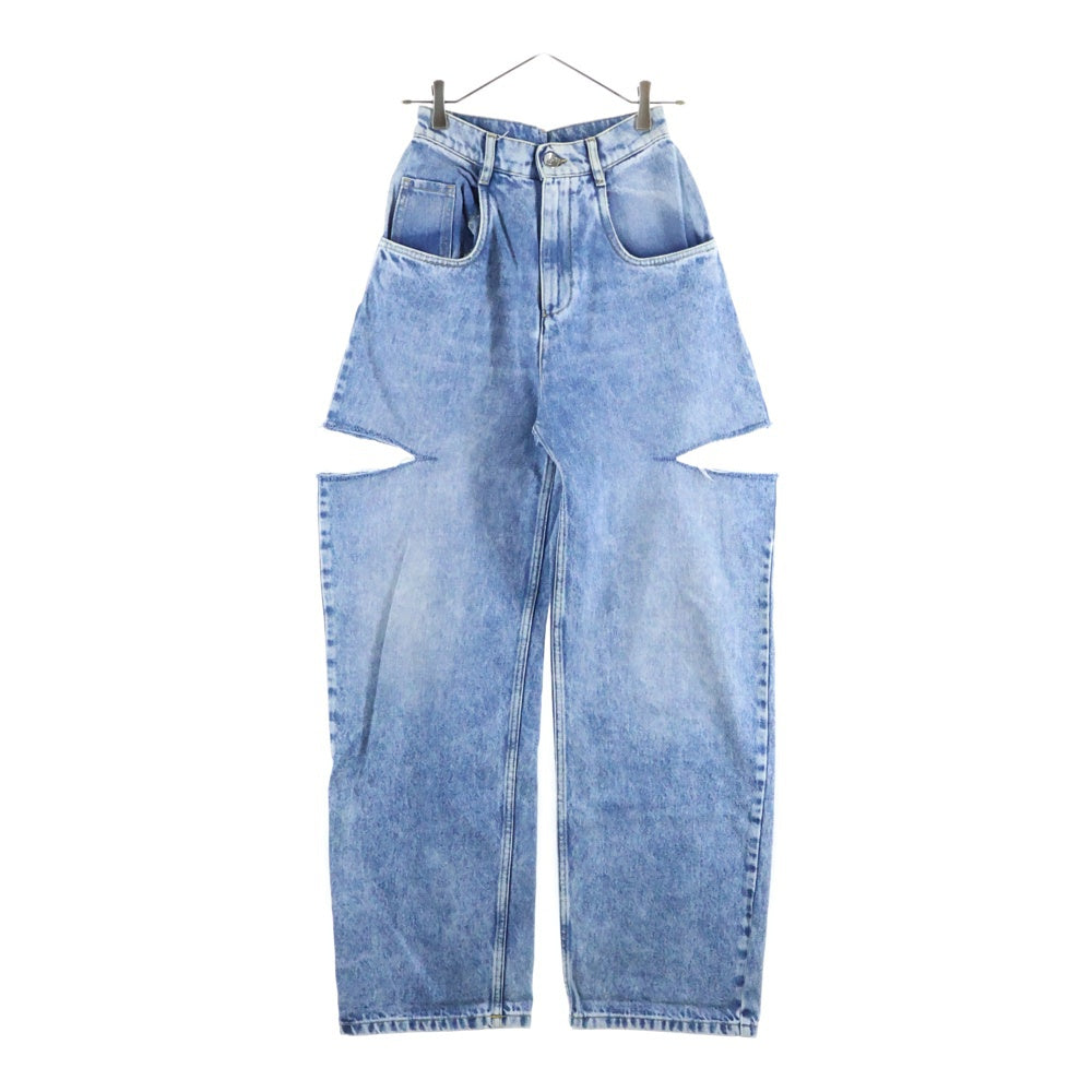Maison Margiela 1(メゾンマルジェラ) 22SS SLASH DETAIL DENIM PANTS スラッシュディテールデニムパンツ ジーンズ インディゴ レディース S51LA0051 S30513