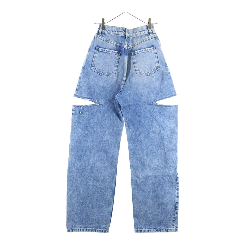 Maison Margiela 1(メゾンマルジェラ) 22SS SLASH DETAIL DENIM PANTS スラッシュディテールデニムパンツ ジーンズ インディゴ レディース S51LA0051 S30513