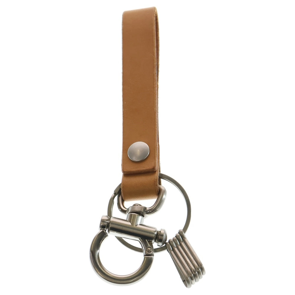 Hender Scheme(エンダースキーマ) KEY FLOCK キーフロック レザー リング ストラップ ブラウン