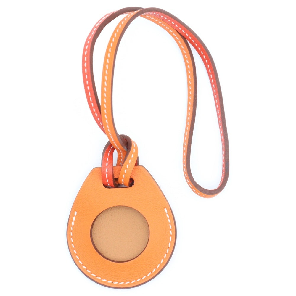 HERMES(エルメス) AirTag エアタグケース ストラップ ヴォースイフト オレンジ T刻印