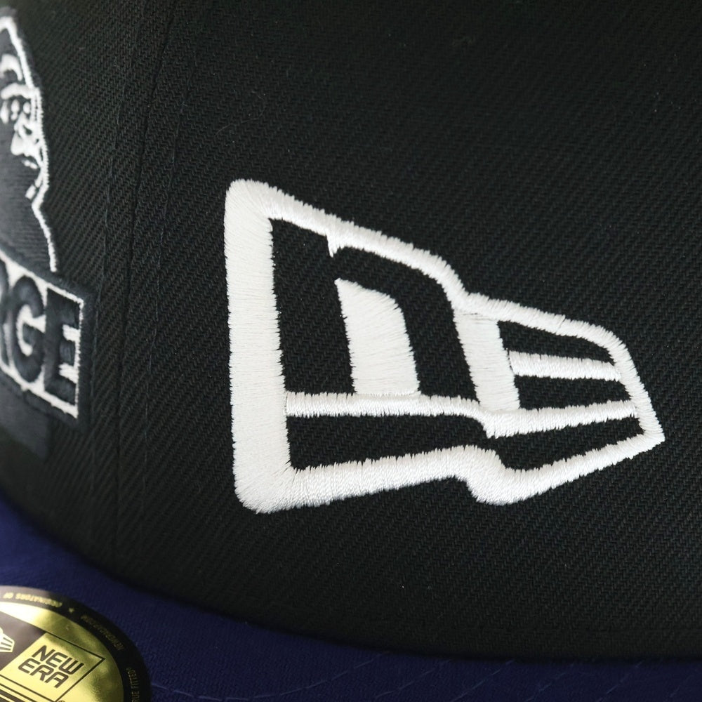 X-LARGE(エクストララージ) ×NEWERA 59FIFTY 2TONE MIX LOGO CAP ニューエラ ツートーンロゴキャップ 帽子 ブルー/ブラック