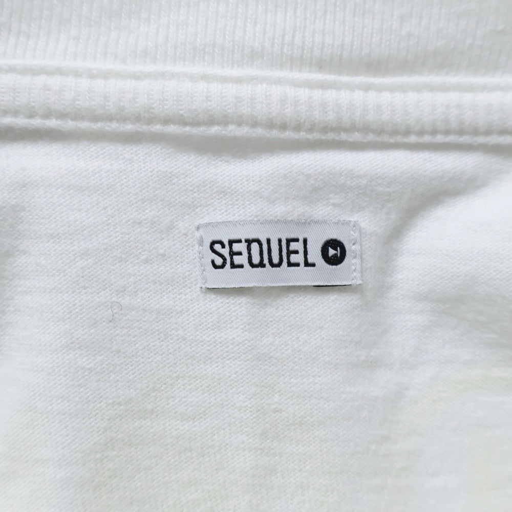 SEQUEL(シークエル) フロントロゴプリント クルーネック 半袖Tシャツ カットソー ホワイト