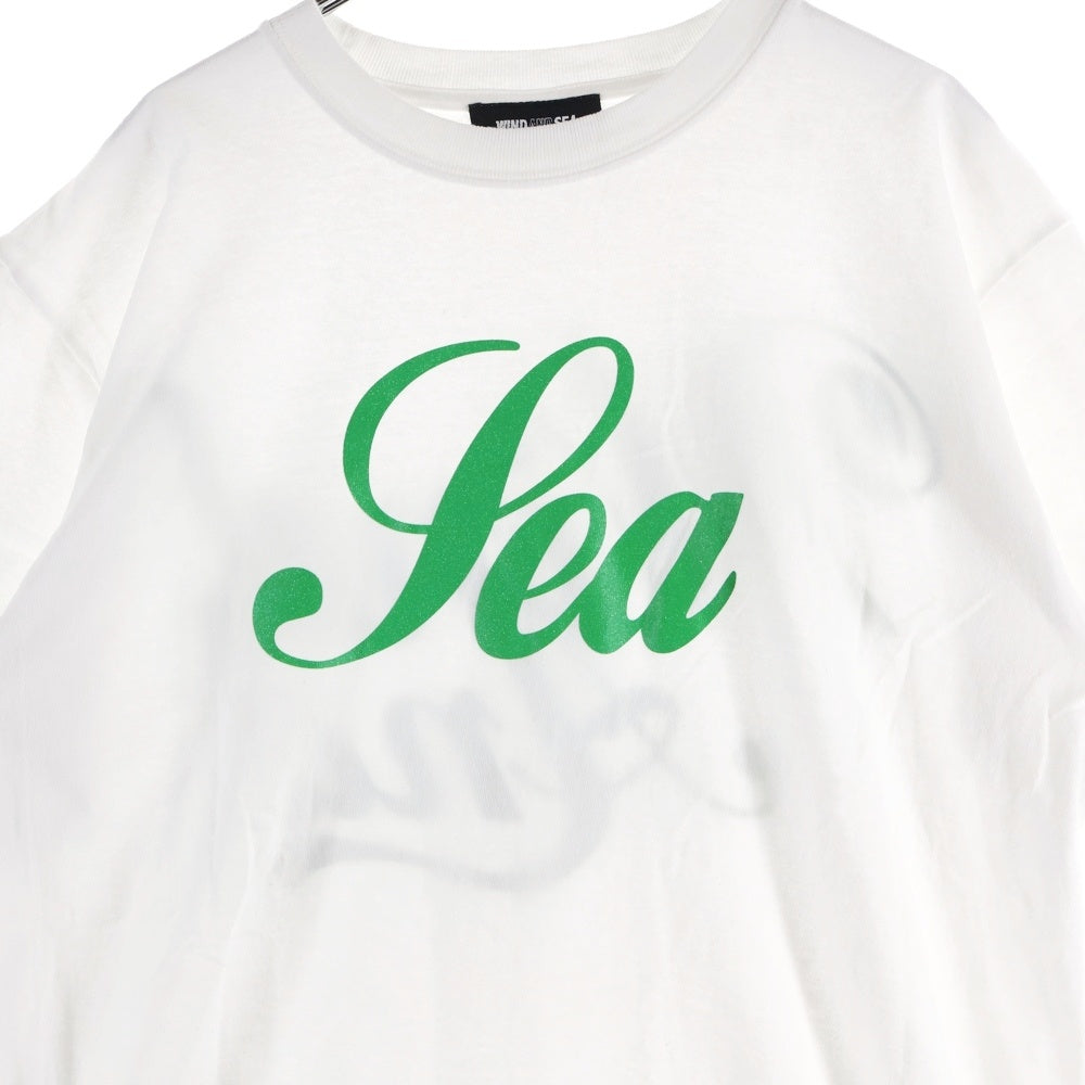 WIND AND SEA(ウィンダンシー) 24AW GLITTER S/S TEE グリッター フロントプリント 半袖Tシャツ カットソー ホワイト WDS-O-TRJ-25-Q1-CS-03
