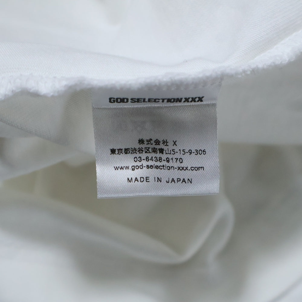 GOD SELECTION XXX(ゴッドセレクショントリプルエックス) フロントフォトプリント クルーネック 半袖Tシャツ カットソー ホワイト GX-S21-ST-06