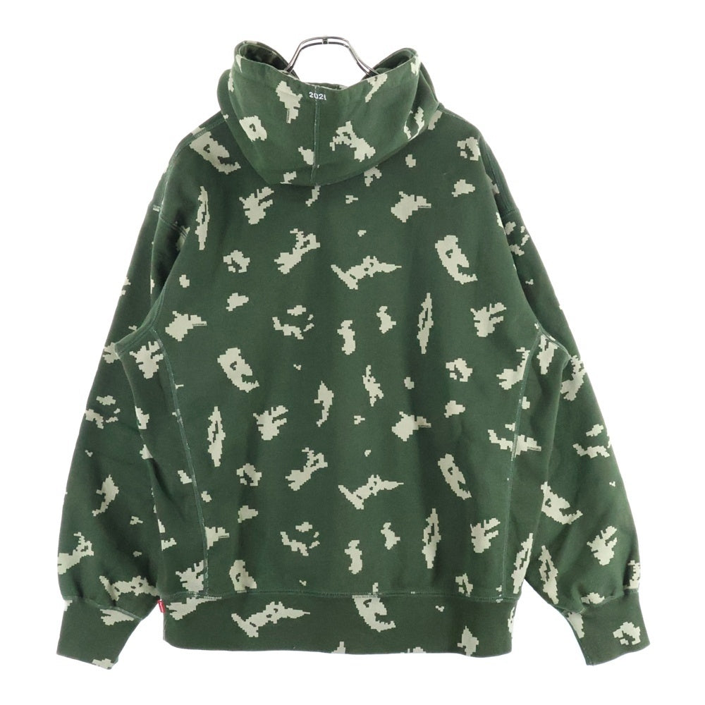 SUPREME(シュプリーム) 21AW Box Logo Hooded Sweatshirt ボックスロゴ デジカモ フーデッドスウェットシャツ プルオーバーパーカー カーキ