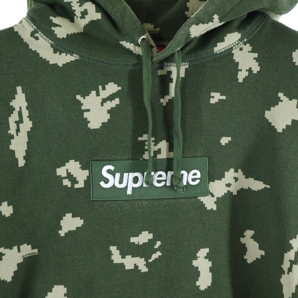 SUPREME(シュプリーム) 21AW Box Logo Hooded Sweatshirt ボックスロゴ デジカモ フーデッドスウェットシャツ プルオーバーパーカー カーキ
