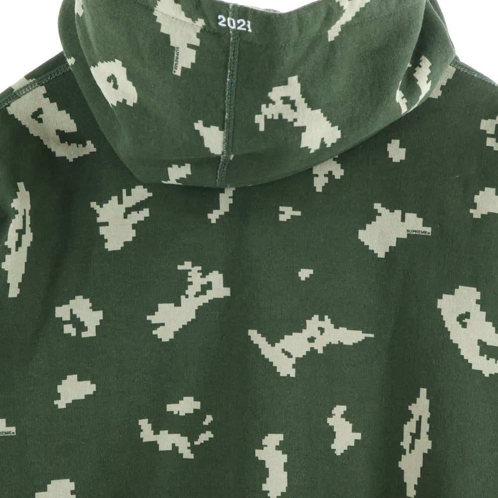SUPREME(シュプリーム) 21AW Box Logo Hooded Sweatshirt ボックスロゴ デジカモ フーデッドスウェットシャツ プルオーバーパーカー カーキ