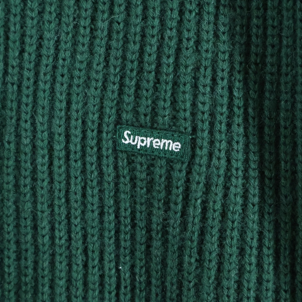 SUPREME(シュプリーム) 24AW Small Box Polo Sweater スモールボックスロゴ ウール混 長袖ニットポロセーター グリーン
