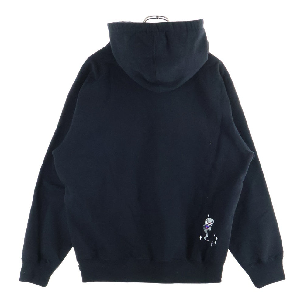 SUPREME(シュプリーム) 22SS Angel Hooded Sweatshirt エンジェル フロントエンブロイダリー フーデッドスウェットシャツ プルオーバーパーカー ブラック
