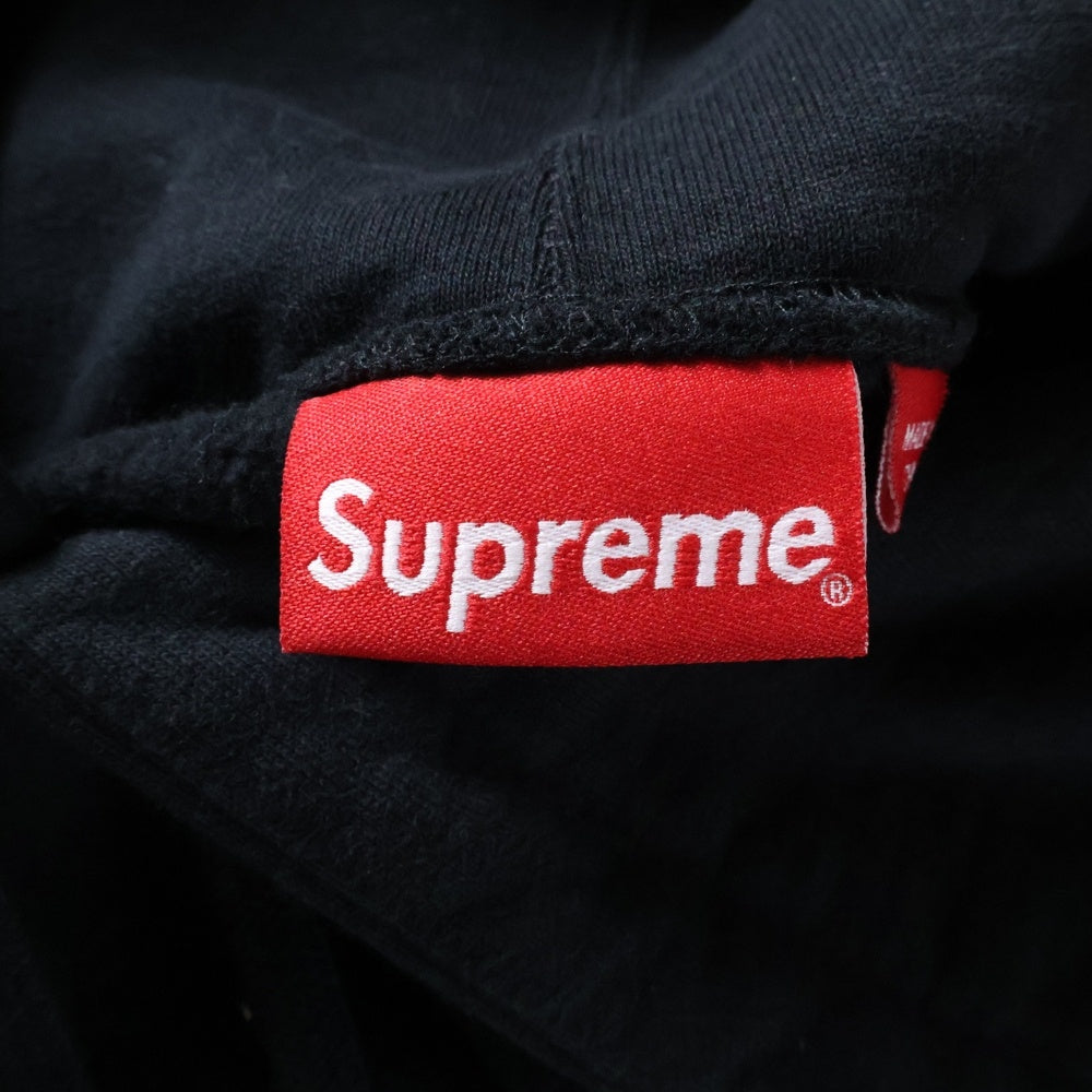 SUPREME(シュプリーム) 22SS Angel Hooded Sweatshirt エンジェル フロントエンブロイダリー フーデッドスウェットシャツ プルオーバーパーカー ブラック