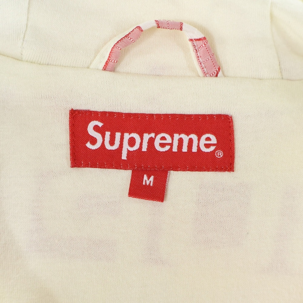 SUPREME(シュプリーム) 21AW Logo Ripstop Hooded Track Jacket 総柄 ロゴ リップストップ フーデッドトラックジャケット ホワイト/レッド