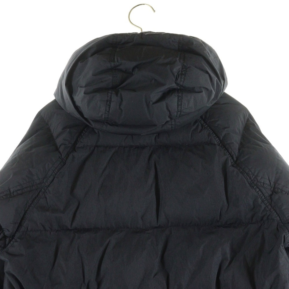 STONE ISLAND(ストーンアイランド) GARMENT DYED CRINKLE REPS RECYCLED NYLON DOWN ガーメントダイ フーデッド ナイロン ダウンジャケット ブラック 791540723
