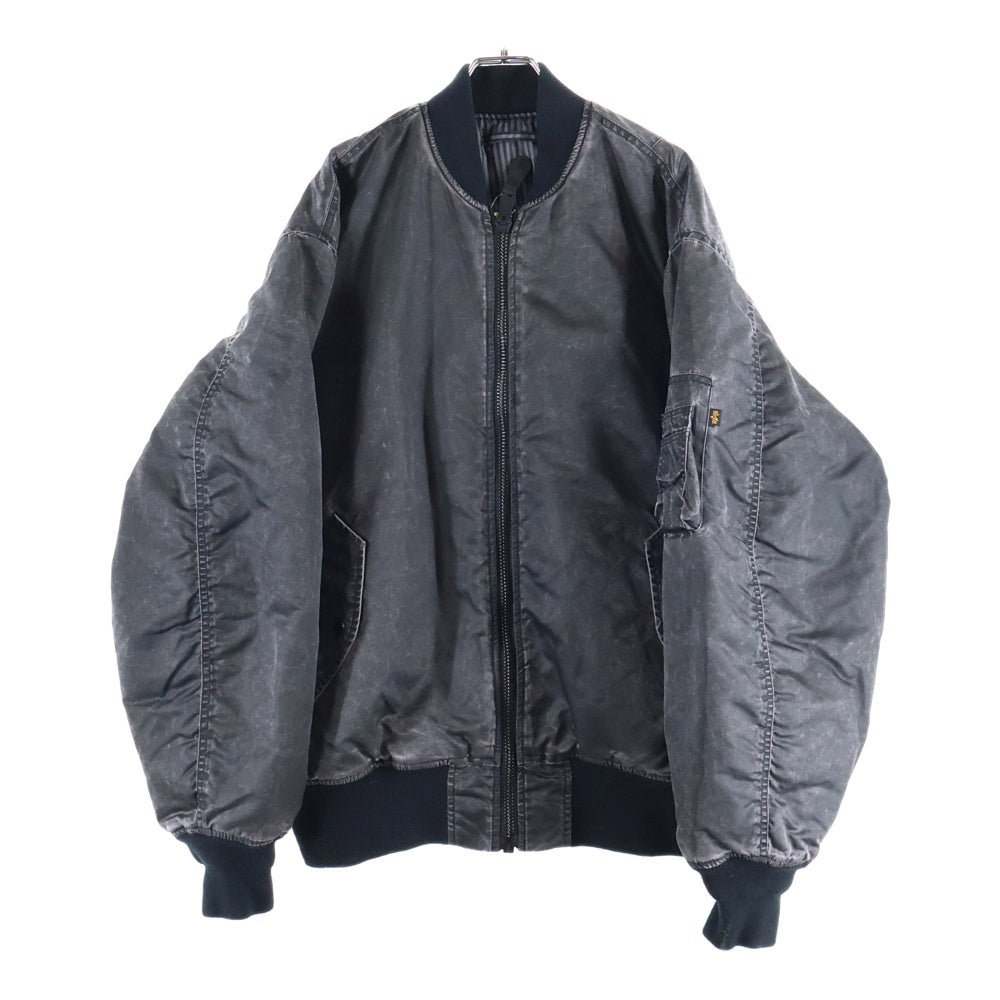 ALPHA INDUSTRIES(アルファ インダストリーズ) ×MAISON SPECIAL MA-1 SCRATCH CORE SPEC メゾンスペシャル フライト ボンバージャケット ブラック TA7222-9001