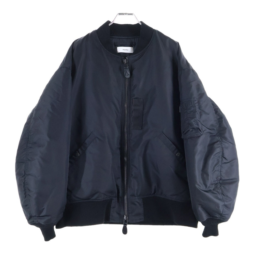 MARKAWARE(マーカウェア) NYLON TWILL MA-1 ナイロンツイル フライト ボンバージャケット ブルゾン ブラック M24C18BL02C