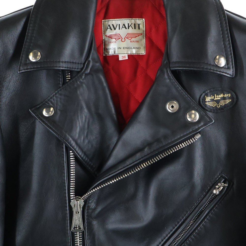 Lewis Leathers(ルイスレザー) Cyclone Cow Hide サイクロン カウハイド タイトフィット ダブルライダースレザージャケット ブラック