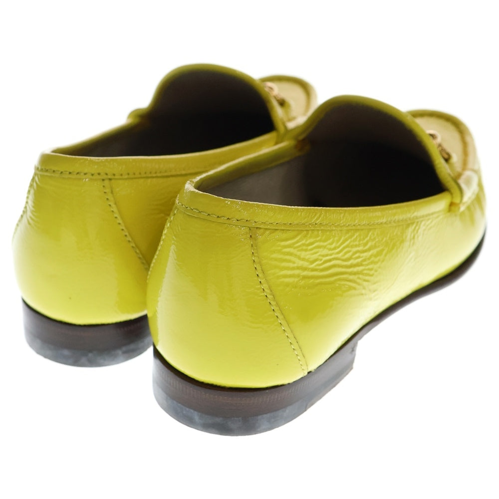 GUCCI(グッチ) ホースビット パテントローファー ローカットレザーシューズ イエロー