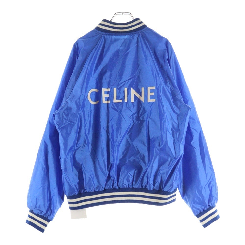 CELINE(セリーヌ) 22SS バックロゴ ナイロンサテン テディジャケット ブルゾン ブルー 2W365495M
