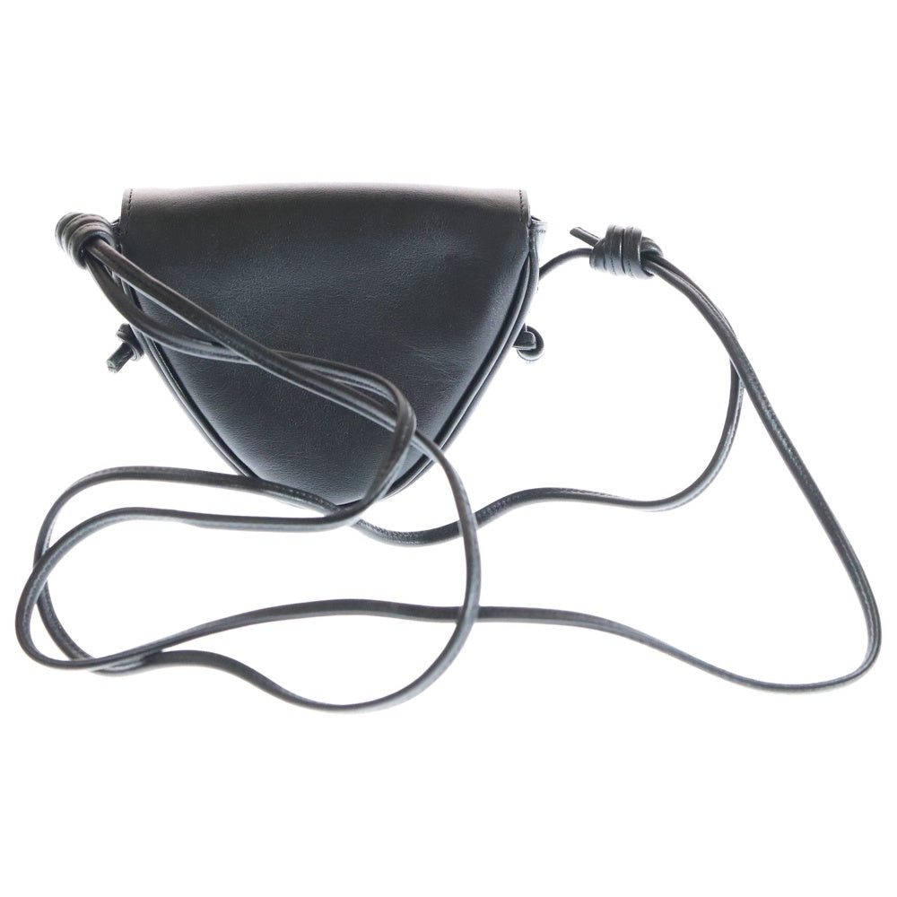 CELINE(セリーヌ) MINI TRIANGLE ミニ トライアングル ロゴプリント レザーショルダーバッグ ブラック 10I193DMO