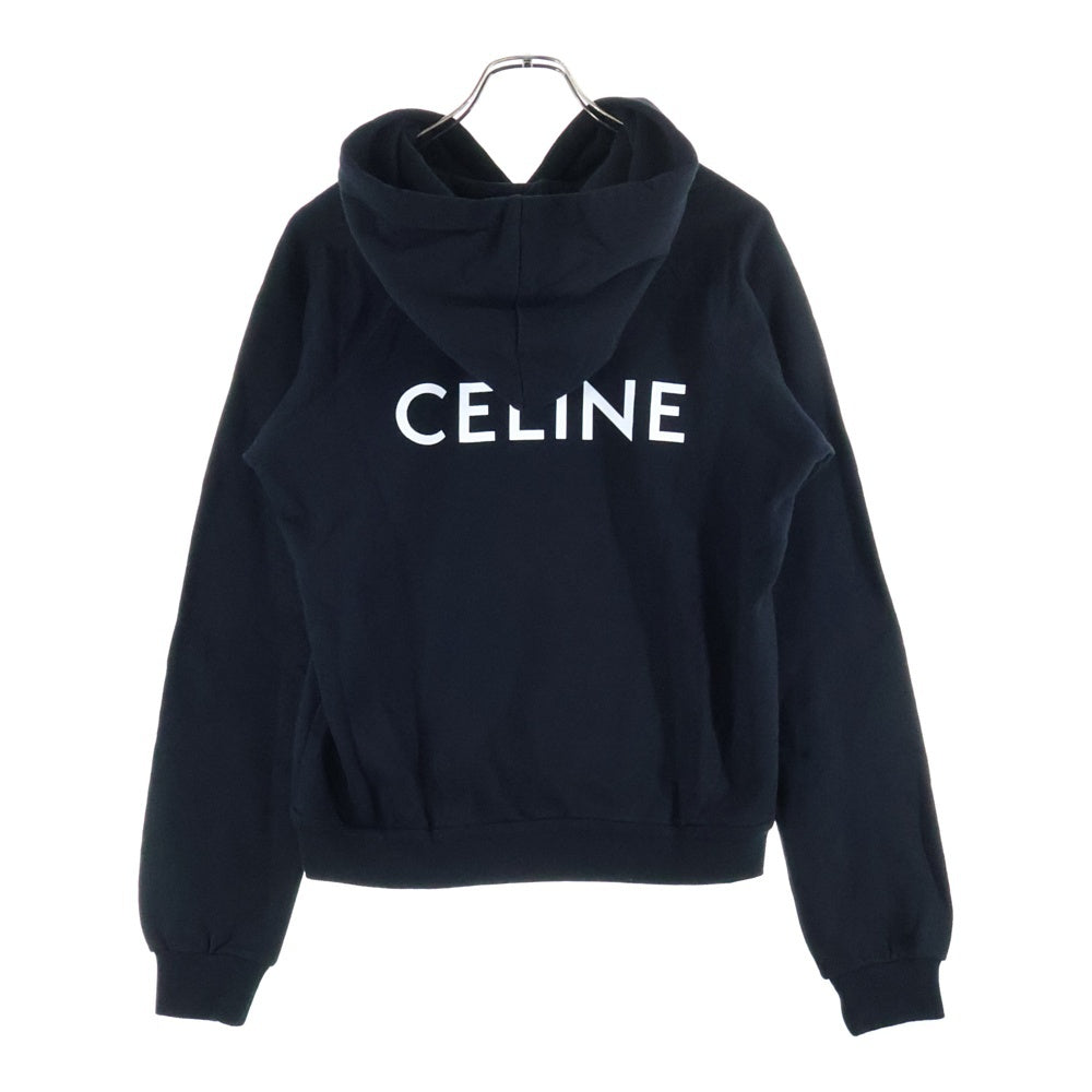 CELINE(セリーヌ) バックロゴプリント ラグラン スウェット プルオーバーパーカー ブラック 2Y005434E