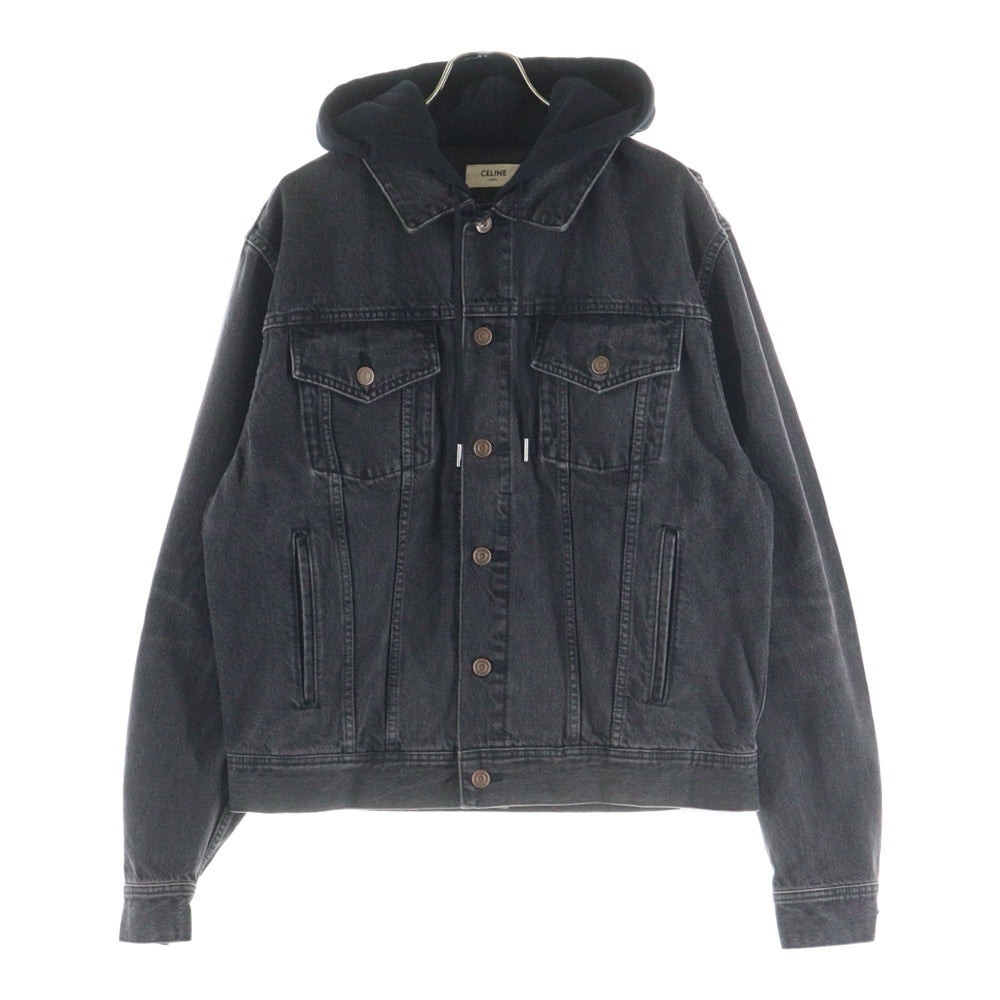 CELINE(セリーヌ) ロゴプリントフーディドッキング デニムトラッカー