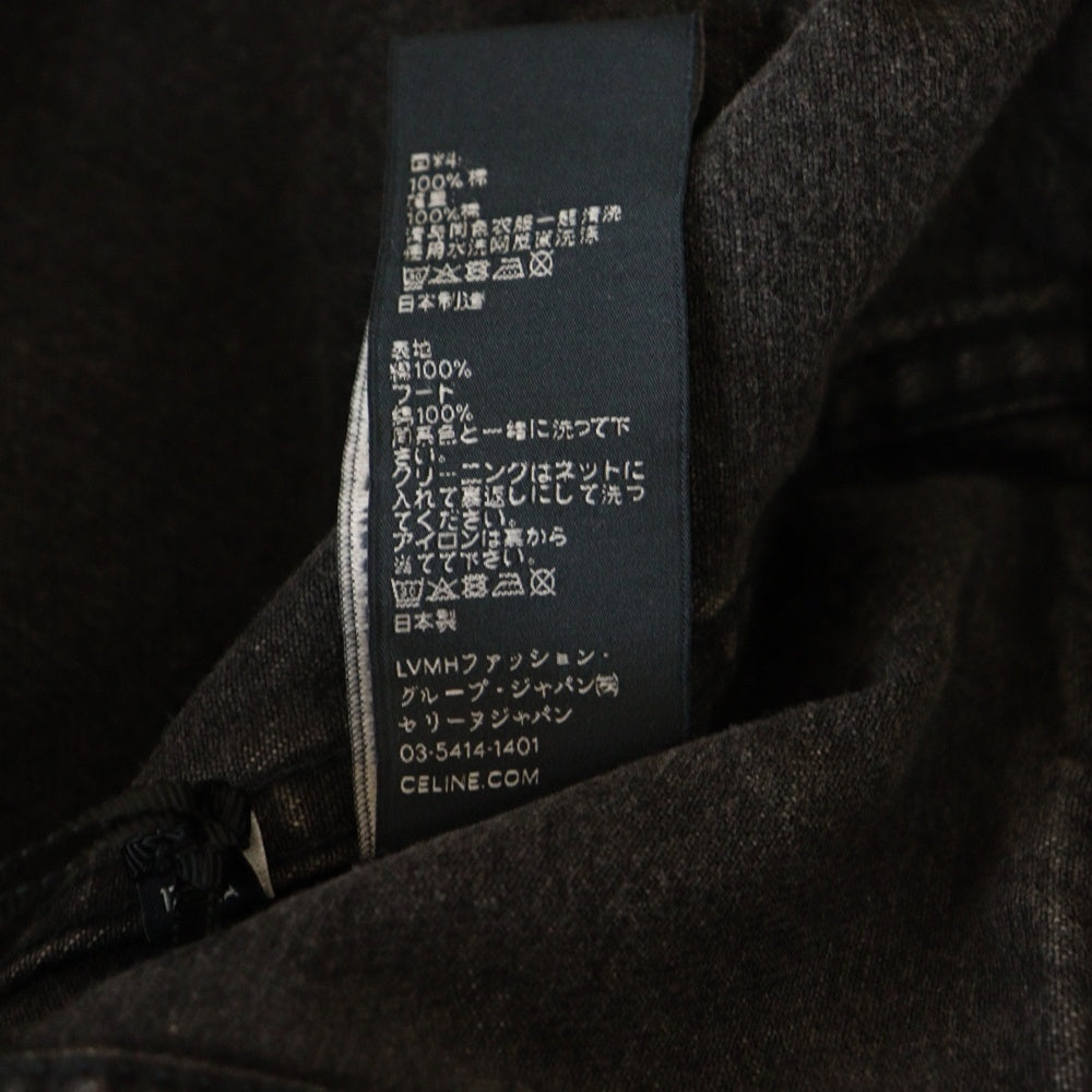 CELINE(セリーヌ) ロゴプリントフーディドッキング デニムトラッカージャケット ブラック 2Q472947F