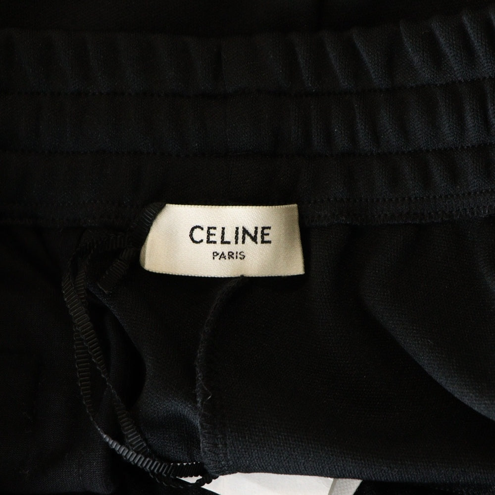 CELINE(セリーヌ) EMBROIDERY DOUBLE FACE JERSEY JOGGER PANTS ダブルフェイス ロゴ刺繍 サイドライン トラックパンツ ブラック 2Z099121O