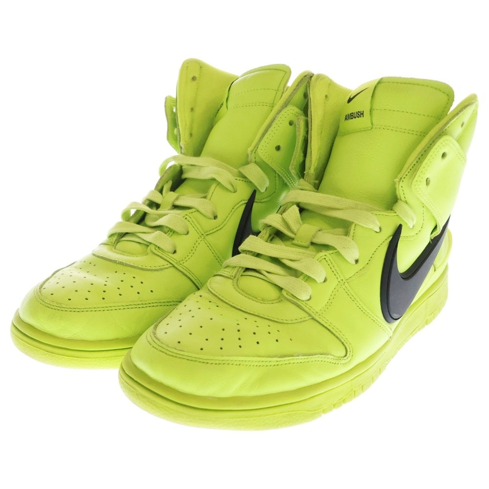 NIKE(ナイキ) ×AMBUSH DUNK HIGH FLASH LIME アンブッシュ ダンク フラッシュライム ハイカットスニーカー ネオングリーン US11/29cm CU7544-300