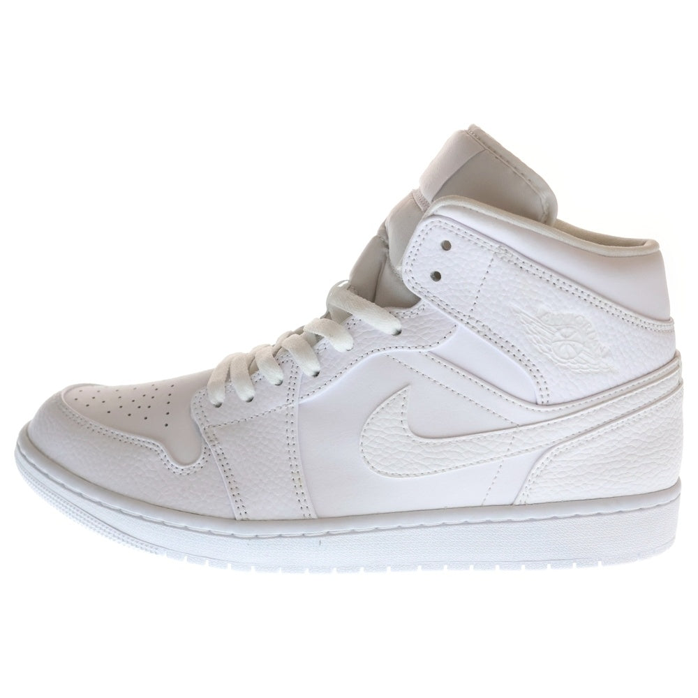 NIKE(ナイキ) AIR JORDAN 1 MID TRIPLE WHITE エアジョーダン 1 ミッド トリプルホワイト ミッドスニーカー ホワイト US11/29cm 554724-130