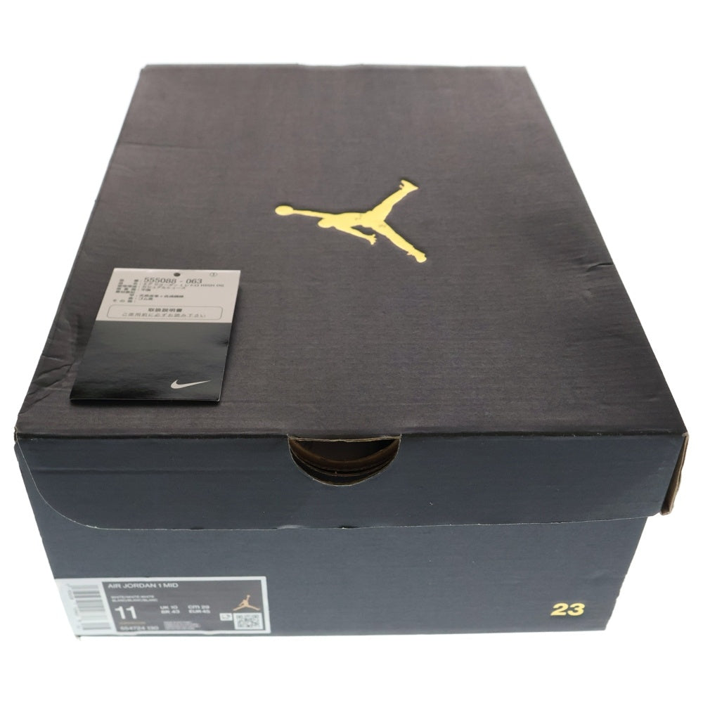 NIKE(ナイキ) AIR JORDAN 1 MID TRIPLE WHITE エアジョーダン 1 ミッド トリプルホワイト ミッドスニーカー ホワイト US11/29cm 554724-130