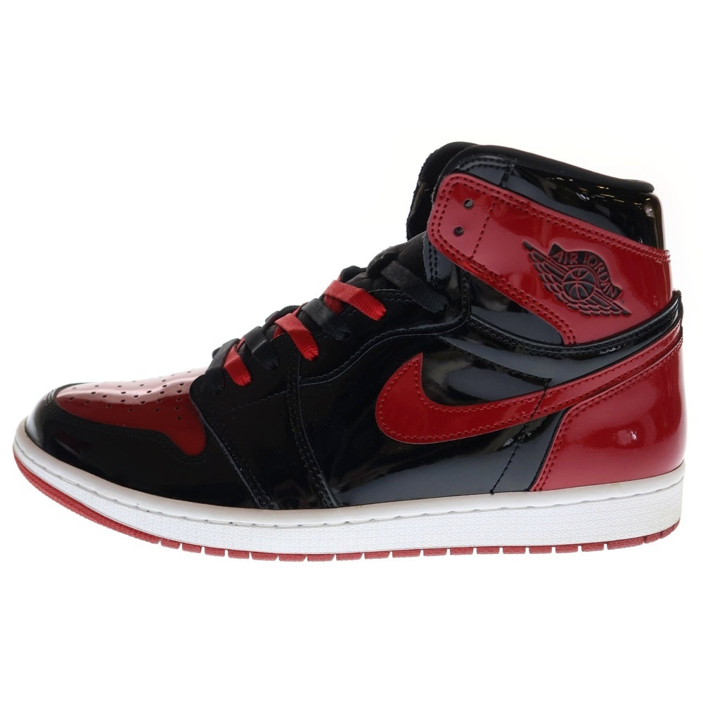 NIKE(ナイキ) AIR JORDAN 1 RETRO HIGH OG BRED PATENT エアジョーダン1レトロハイ ブレッド パテント ハイカットスニーカー レッド/ブラック US11/29cm 555088-063