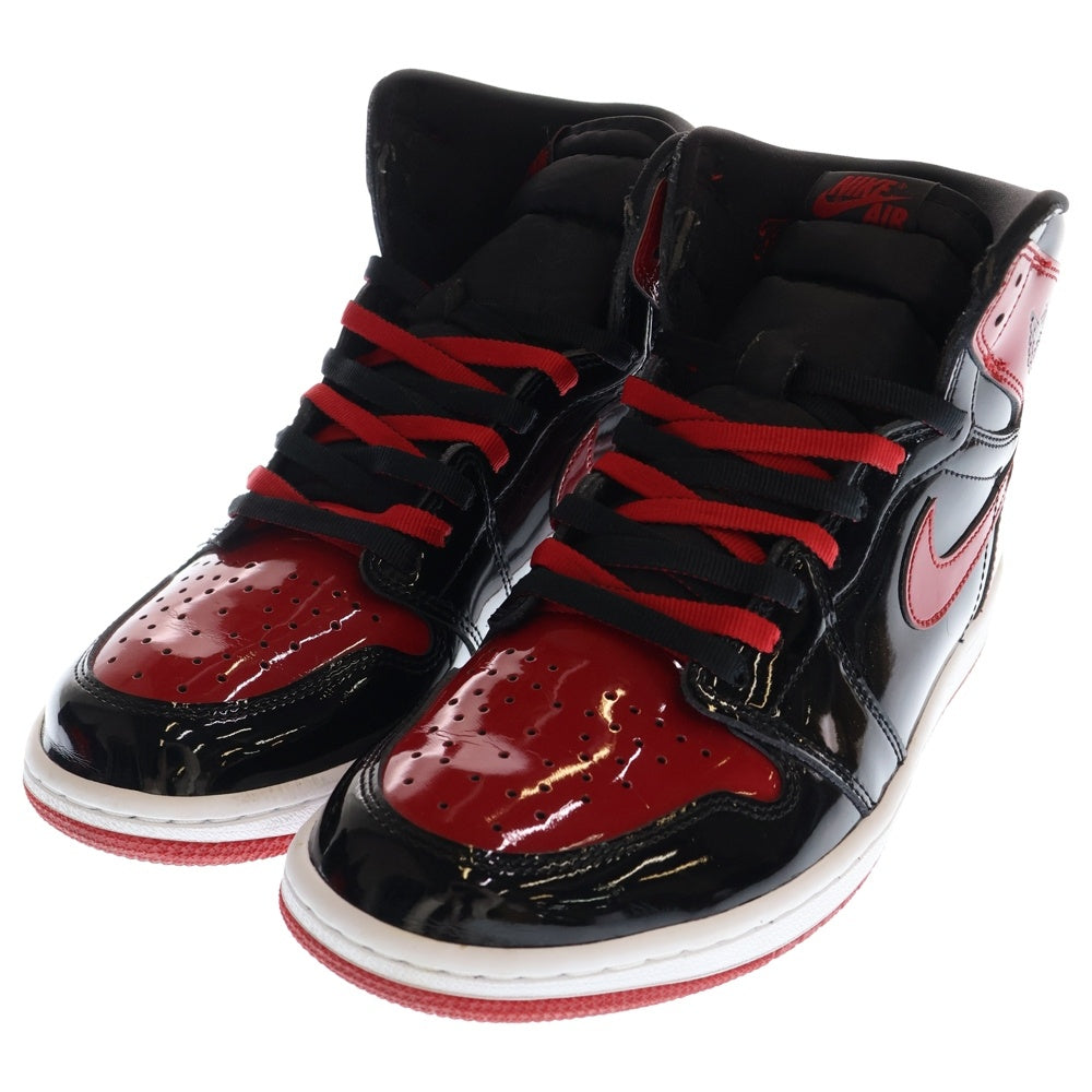 NIKE(ナイキ) AIR JORDAN 1 RETRO HIGH OG BRED PATENT エアジョーダン1レトロハイ ブレッド パテント ハイカットスニーカー レッド/ブラック US11/29cm 555088-063