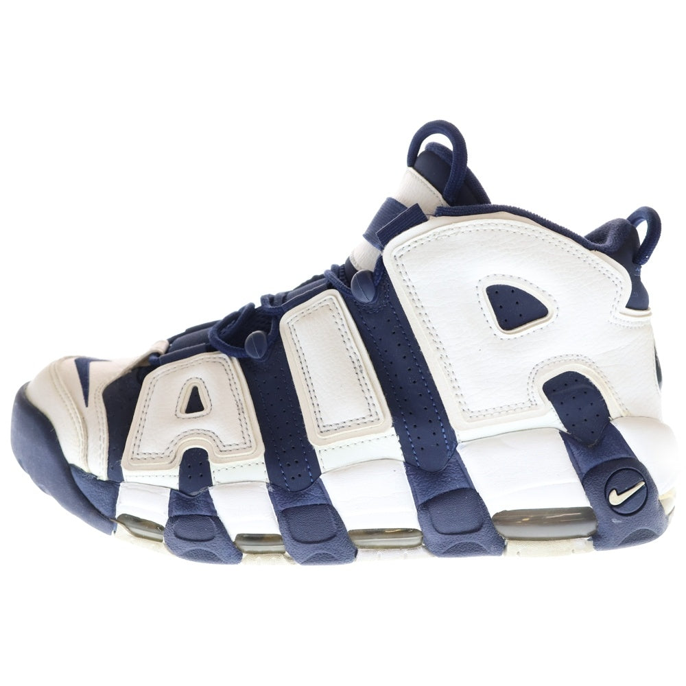 NIKE(ナイキ) AIR MORE UPTEMPO OLYMPIC エアモアアップテンポ オリンピック ハイカットスニーカー ホワイト/ネイビー US10.5/28.5cm 414962‐104