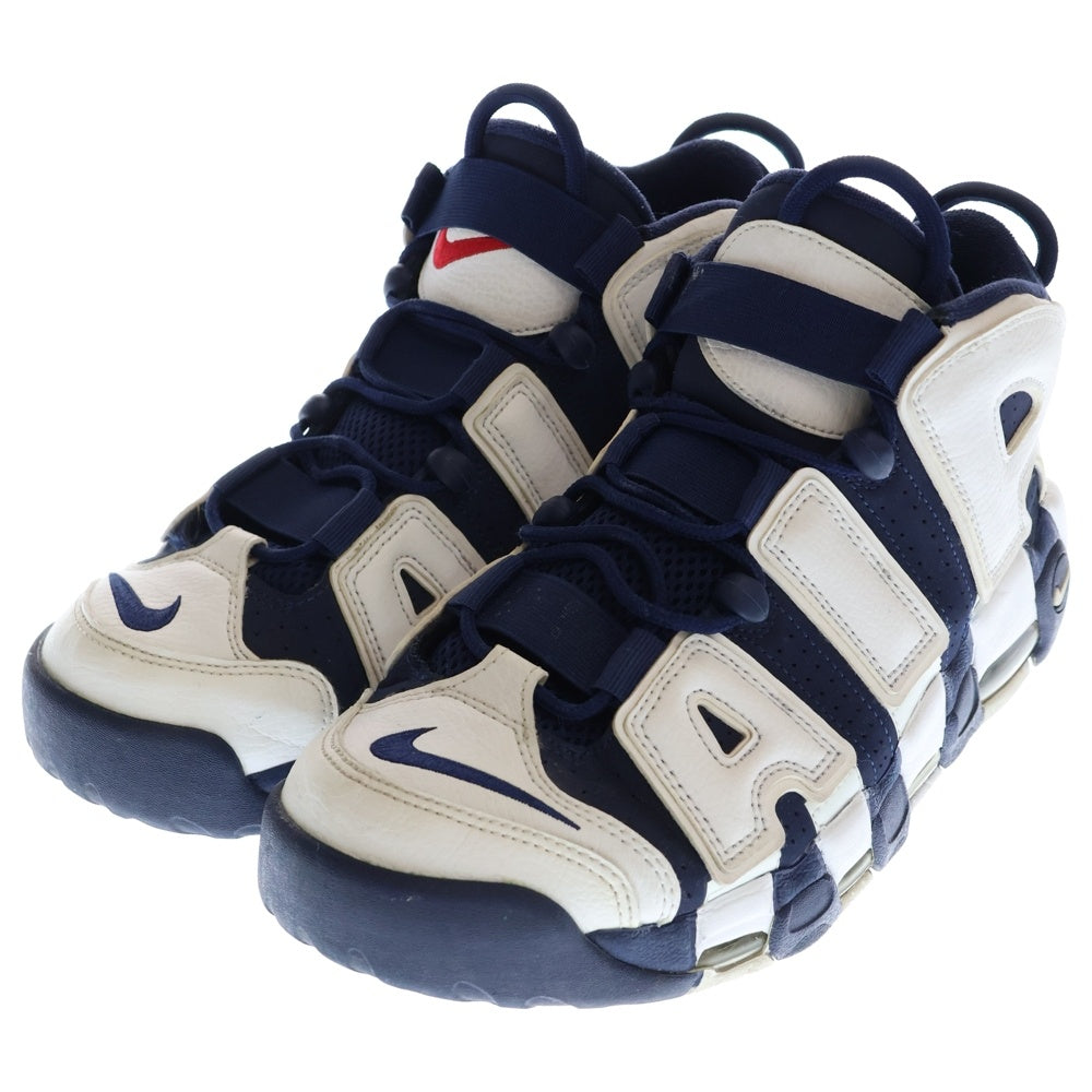 NIKE(ナイキ) AIR MORE UPTEMPO OLYMPIC エアモアアップテンポ オリンピック ハイカットスニーカー ホワイト/ネイビー US10.5/28.5cm 414962‐104
