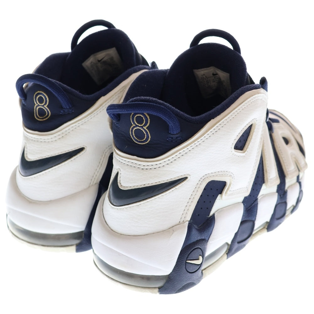 NIKE(ナイキ) AIR MORE UPTEMPO OLYMPIC エアモアアップテンポ オリンピック ハイカットスニーカー ホワイト/ネイビー US10.5/28.5cm 414962‐104