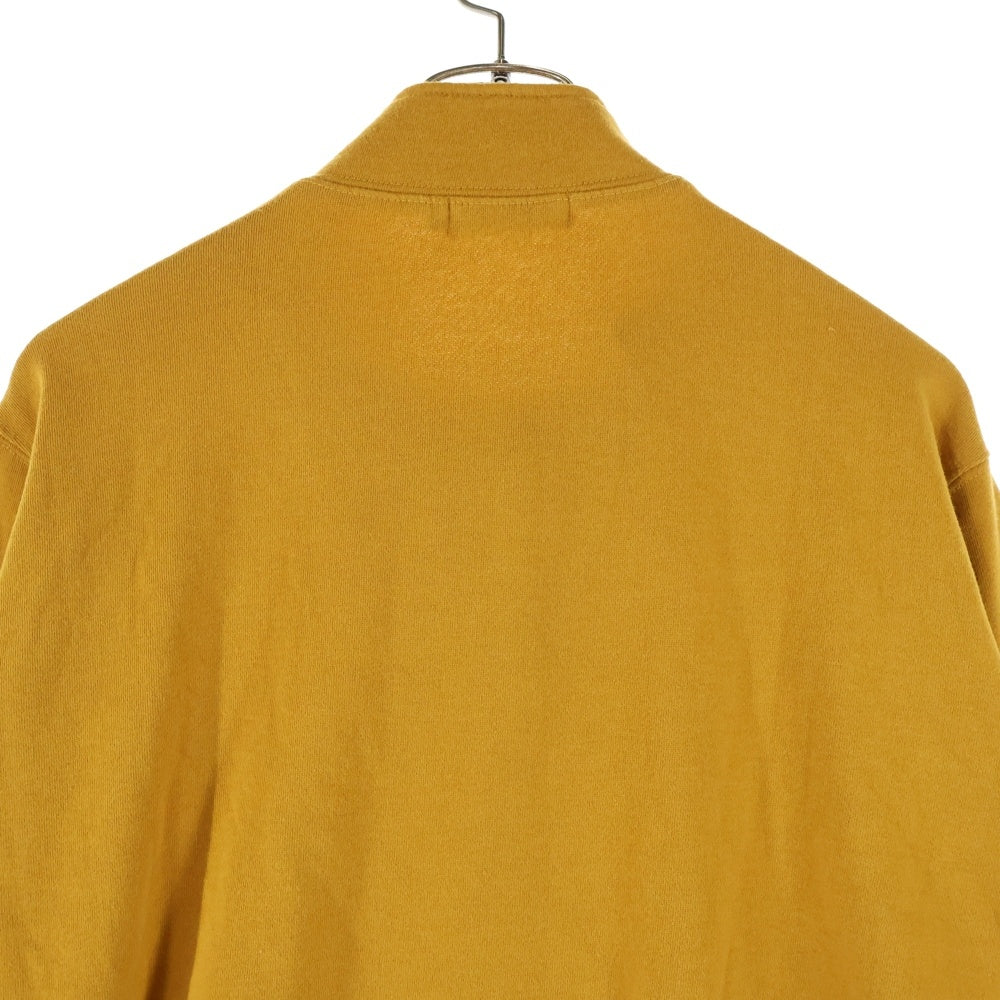 AVIREX(アヴィレックス) HALF ZIP SWEAT ロゴエンブロイダリー ハーフジップ プルオーバー スウェット パーカー レディース イエロー 1034221002